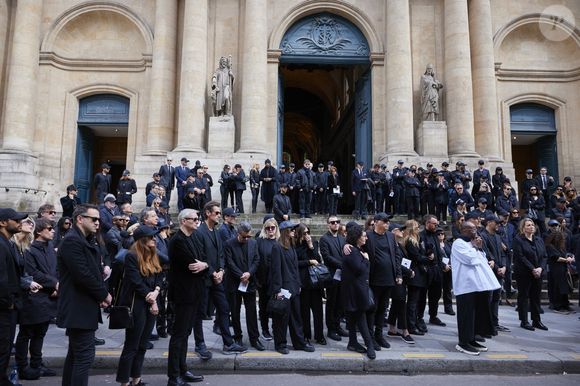 Sortie des obsèques de Jean-Yves Le Fur en l'église Saint-Roch à Paris, le 6 avril 2024. © Cyril Moreau-Dominique Jacovides/Bestimage