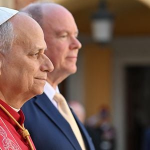 Le prince Albert II de Monaco - Cérémonie de bienvenue pour le Pape Leon XIV au Palais Princier de Monaco suivie de la visite de courtoisie - Visite historique du pape Léon XIV à Monaco le 28 mars 2026.
© Bruno Bebert - Dominique Jacovides / Bestimage