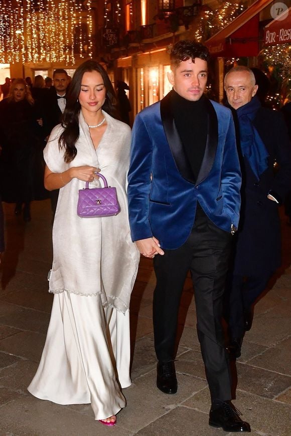 Venise, ITALIE - Alexandra Saint-Mleux et Charles Leclerc assistent à l'événement Elton John in Venice organisé par le groupe Ferretti, au Teatro La Fenice, à Venise.