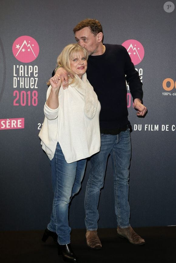 Isabelle Nanty, Jean-Paul Rouve lors de la présentation du film "Les Tuche 3 : Liberté, Égalité, FraterniTuche" de O.Baroux dans le cadre du 21ème Festival International du Film de Comédie de l'Alpe d'Huez le 19 janvier 2018.
© Dominique Jacovides / Bestimage