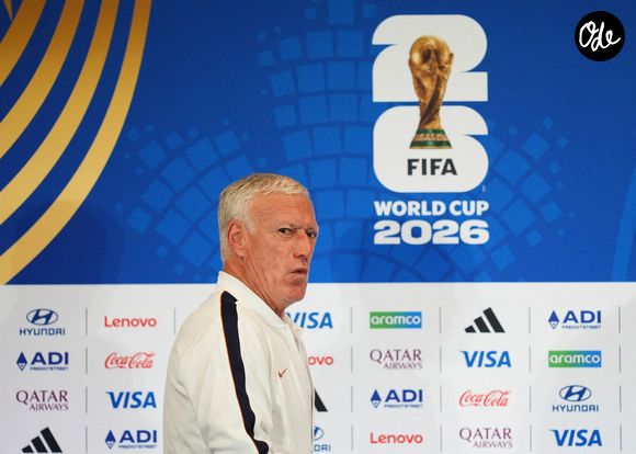 Le sélectionneur français Didier Deschamps lors de la conférence de presse au Miami Stadium. La France affrontera l'Angleterre samedi lors du match pour la troisième place de la Coupe du monde de la FIFA 2026. Date de la photo : vendredi 17 juillet 2026.