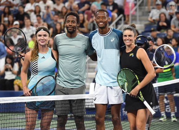 Jennifer Brady, Christopher Eubanks, Gaël Monfils et Elina Svitolina participent au match "Stars of the Open" au profit de l'Ukraine Relief à Flushing Meadows à New York, le 23 août 2023. 

Action Press / Bestimage