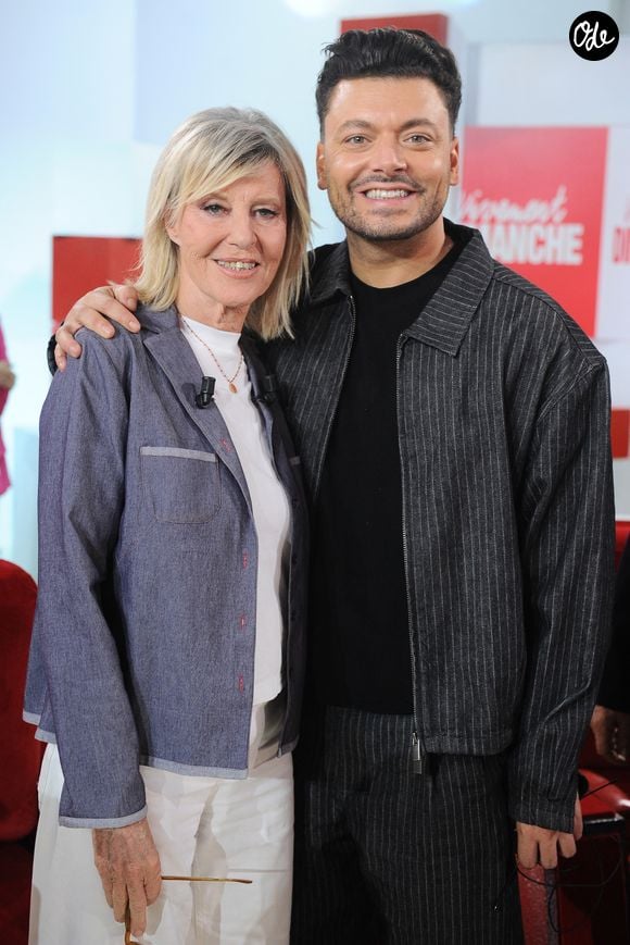 Exclusif - Chantal Ladesou et Kev Adams lors de l'enregistrement de l'émission Vivement dimanche au studio Rive gauche, présentée par M.Drucker et diffusée le 4 octobre sur France 3, à Paris, France, le 30 septembre 2026. © Guillaume Gaffiot/Bestimage
