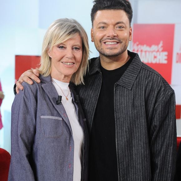 Exclusif - Chantal Ladesou et Kev Adams lors de l'enregistrement de l'émission Vivement dimanche au studio Rive gauche, présentée par M.Drucker et diffusée le 4 octobre sur France 3, à Paris, France, le 30 septembre 2026. © Guillaume Gaffiot/Bestimage