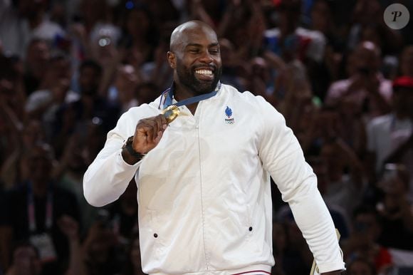 2 août 2024, Paris, Ile-De-France, France : Le Français TEDDY RINER remporte la médaille d'or de l'épreuve masculine de judo +100 kg lors de la septième journée des Jeux Olympiques de Paris 2024 dans la salle du Champ de Mars à Paris, France © Mickael Chavet/ZUMA Press Wire