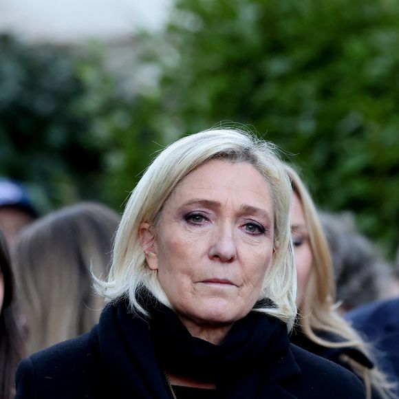 Marine Le Pen - Sortie du clan Le Pen aux obsèques de Jean-Marie Le Pen en l'église Saint-Joseph à la Trinité-sur-Mer le 11 janvier 2025.
© Dominique Jacovides / Guillaume Collet / Bestimage