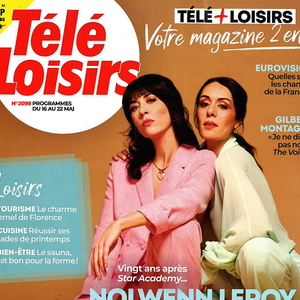 Nolwenn Leroy et Sofia Essaïdi en couverture de "Télé Loisirs", programmes du 16 au 22 mai 2023.