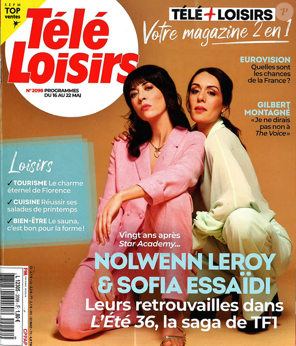 Nolwenn Leroy et Sofia Essaïdi en couverture de "Télé Loisirs", programmes du 16 au 22 mai 2023.