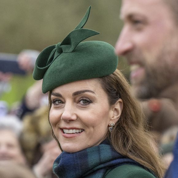 La princesse de Galles assiste au service religieux du jour de Noël à l'église St Mary Magdalene à Sandringham, Norfolk, Royaume-Uni, le mercredi 25 décembre 2024. Photo by Zak Hussein/Splash News/ABACAPRESS.COM