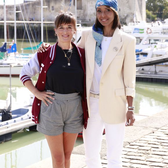 Béatrice de la Boulaye et Sonia Rolland au photocall de "Tropiques Criminels" lors de la 24ème édition du Festival de la Fiction TV de la Rochelle, le 15 septembre 2022.
© Christophe Aubert via Bestimage