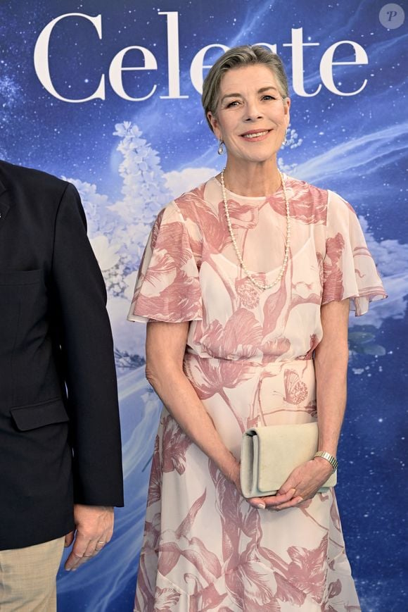 Le prince Albert II de Monaco, la princesse Caroline de Hanovre et Melanie De Massy guidés par la vice présidente du Garden Club Mme Cécilia Casiraghi ont inauguré le 57ème Concours International de Bouquets à Monaco. © Bruno Bebert/Bestimage
