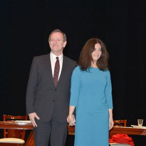 Francis Huster et Cristiana Reali pendant la pièce "Love Letters" au Théâtre Antoine à Paris, France, le 24 avril 2014. Photo by Max Colin/ABACAPRESS.COM