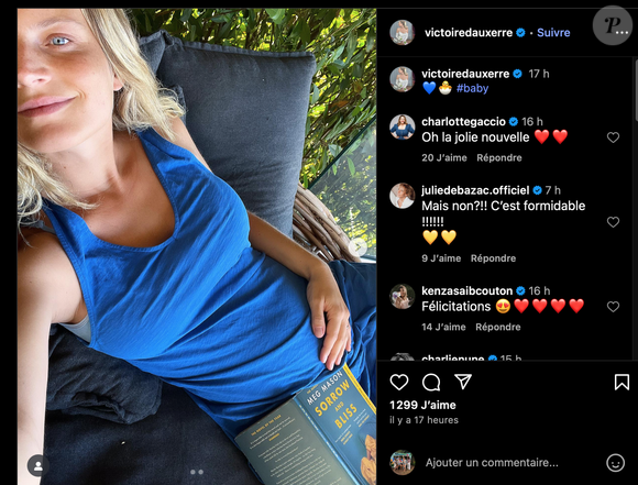En légende, elle a utilisé des emojis laissant deviner l’arrivée d’un petit garçon.

Victoire Dauxerre sur Instagram