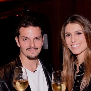 Exclusif - Juan Arbelaez et sa fiancée Laury Thilleman (Miss France 2011) - Soirée de lancement du nouveau parfum Boss "The scent absolute" à l'hôtel Mandarin Oriental à Paris le 13 novembre 2019. © Rachid Bellak/Bestimage