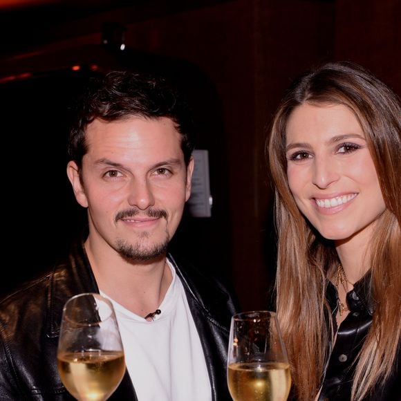 Exclusif - Juan Arbelaez et sa fiancée Laury Thilleman (Miss France 2011) - Soirée de lancement du nouveau parfum Boss "The scent absolute" à l'hôtel Mandarin Oriental à Paris le 13 novembre 2019. © Rachid Bellak/Bestimage