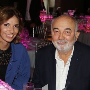 Exclusif - Gérard Jugnot et sa compagne Patricia Campi à la 1ère édition des "Plumes d'Or du Vin et de la Gastronomie" au Pavillon Vendôme à Paris.
Paris, le 19 mai 2016.
Marc Ausset Lacroix - Denis Guignebourg / Bestimage
