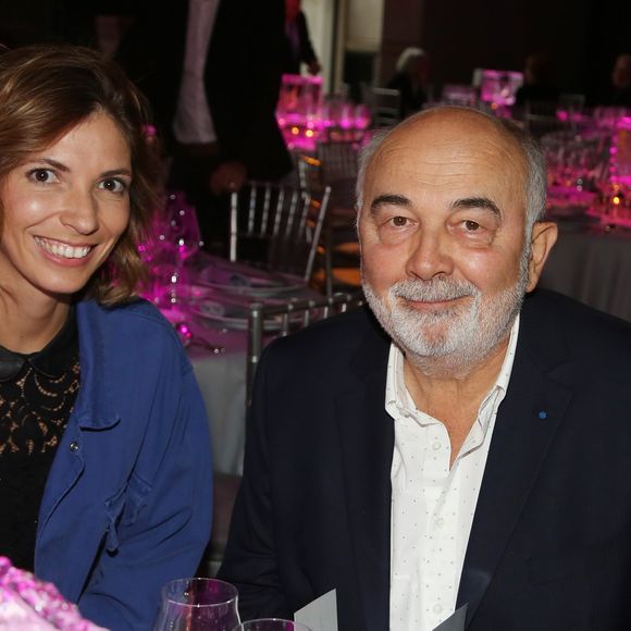 Exclusif - Gérard Jugnot et sa compagne Patricia Campi à la 1ère édition des "Plumes d'Or du Vin et de la Gastronomie" au Pavillon Vendôme à Paris.
Paris, le 19 mai 2016.
Marc Ausset Lacroix - Denis Guignebourg / Bestimage