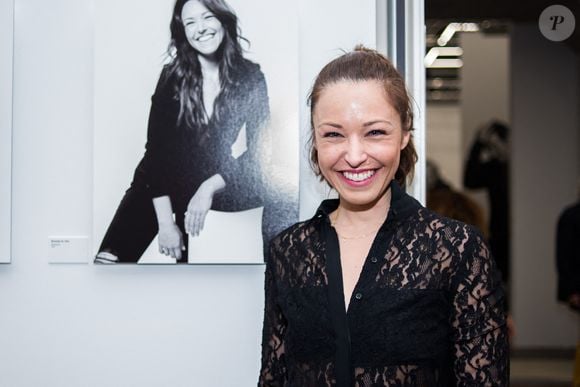 Natasha St Pier pose lors du vernissage de l'exposition du photographe Stephane de Bourgies à La Défense à Paris, France, le 12 mars 2019. Photo by Julie Sebadelha/ABACAPRESS.COM