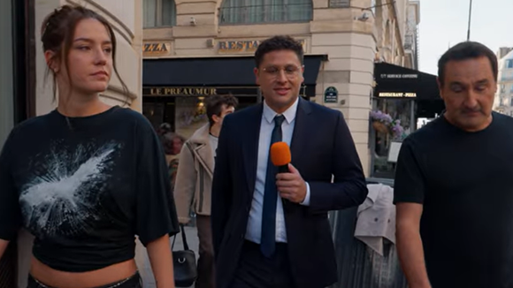Loris Giuliano & Adèle Exarchopoulos & Gilles Lellouche en balade pour l'émission "Station Service" ©YouTube