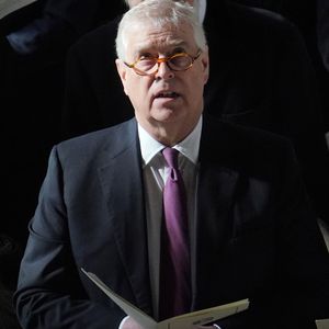 Le prince Andrew, duc d’York - Service commémoratif du roi Constantin de Grèce au château de Windsor le 27 février 2024. Photo by Julien Burton / Bestimage