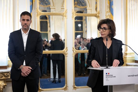 Rachida Dati et Alexandre Kirchhoff - Cérémonie de la remise de la médaille de chevalier de l'ordre des arts et des lettres à Alexandre Kirchhoff, PDG du label Capitol Music France par R.Dati au Ministère de la Culture à Paris le 9 janvier 2026.
Cyril Moreau / Bestimage