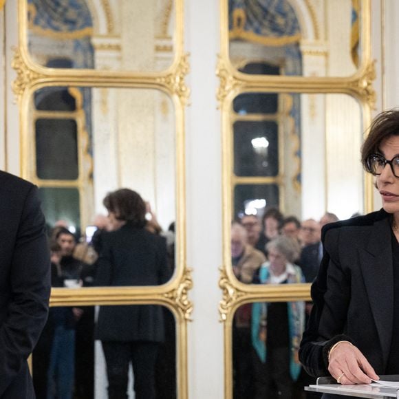 Rachida Dati et Alexandre Kirchhoff - Cérémonie de la remise de la médaille de chevalier de l'ordre des arts et des lettres à Alexandre Kirchhoff, PDG du label Capitol Music France par R.Dati au Ministère de la Culture à Paris le 9 janvier 2026.
Cyril Moreau / Bestimage