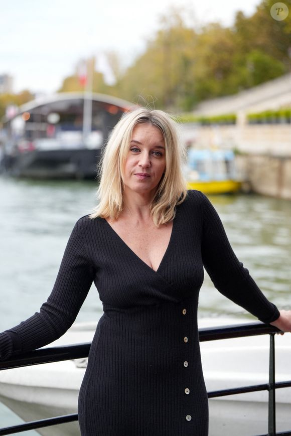 Ludivine Sagnier lors du lancement de la fondation Terres d'eau par Voies navigables de France (VNF) dont L.Sagnier est l'ambassadrice, à bord du Mirage au port Henri IV à Paris le 13 octobre 2025.
© Anne-Sophie Guebey / Bestimage