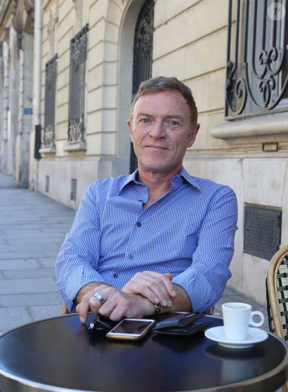 Exclusif - Rendez-vous avec Christophe Hondelatte juste avant le direct de son émission "Hondelatte raconte" sur Europe 1 à Paris  le 24 août 2016.