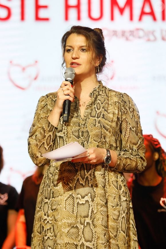 Exclusif - Marlène Schiappa - Gala des 10 ans de l'association "Juste Humain" au Paradis Latin à Paris le 04 avril 2023. © Christophe Clovis / Bestimage
