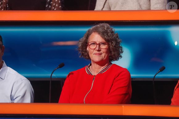 Exclusif  - Isabelle, Championne de Tout le monde veut prendre sa place lors de l'enregistrement de l'émission "100% logique" présentée par C. Feraud et qui sera diffusée le 29 mars au Studio du Lendit à Saint-Denis, France, le 14 décembre 2024. © Christophe Clovis/Bestimage