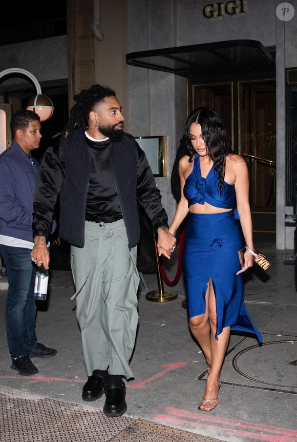 Amina Muaddi et Fary Lopes quittant une soirée de mode privée à Manko, Avenue Montaigne à Paris, France, le 29 septembre 2023 dans le cadre de la semaine de la mode de Paris. Photo by Florian Poitout/ABACAPRESS.COM