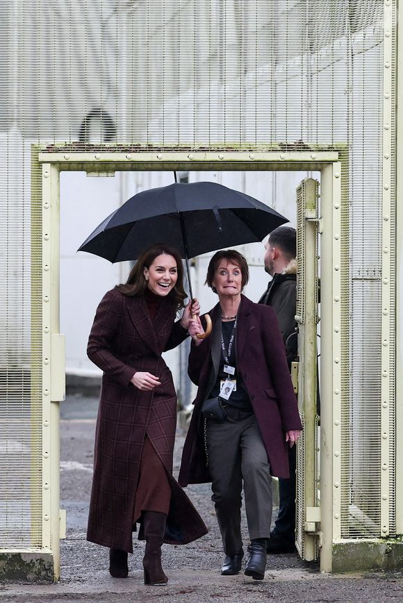 Catherine (Kate) Middleton, princesse de Galles, visite une unité mère-enfant (MBU) d'Action for Children à la prison HMP Styal de Wilmslow, Royaume Uni, le 11 février 2025. © Phil Noble/WPA-Pool/Bestimage
