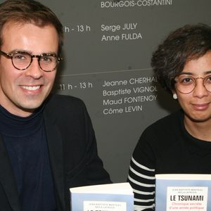 Jean-Baptiste Marteau, Neïla Latrous - Deuxième jour du salon du livre à la porte de Versailles à Paris le 17 mars 2018. JLPPA / Bestimage