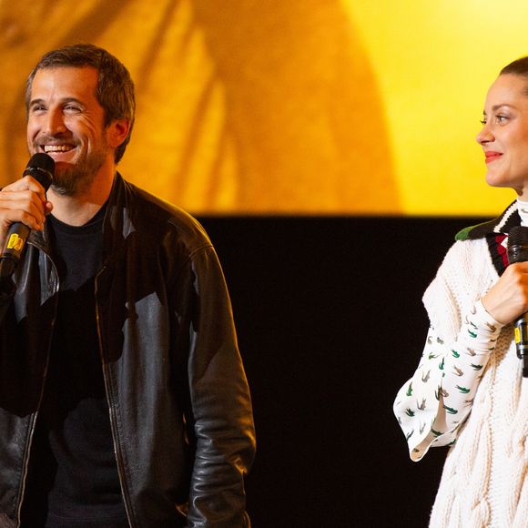 Marion Cotillard et son compagnon Guillaume Canet lors de l'avant-première du film "Nous finirons ensemble" au cinéma UGC Brouckère à Bruxelles, Belgique, le 23 avril 2019. © Alain Rolland/ImageBuzz/Bestimage