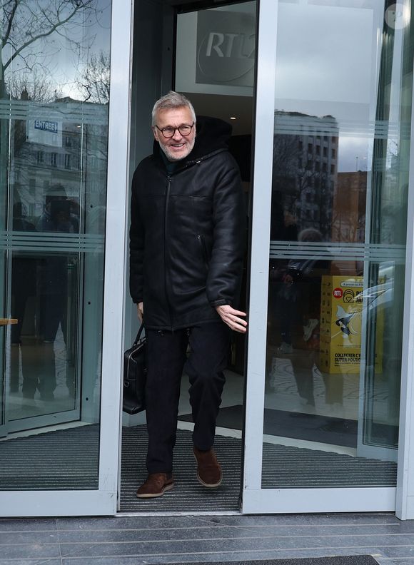 Exclusif - Laurent Ruquier - Les célébrités quittent les studios de RTL à Neuilly sur Seine, le 9 janvier 2025.