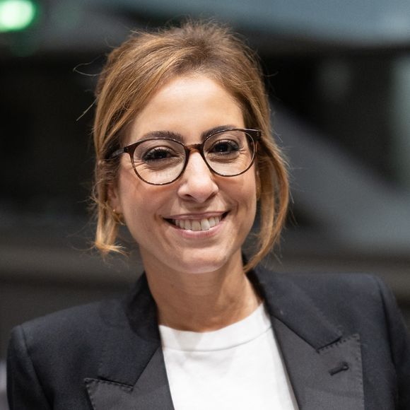 La journaliste française Lea Salame arrive pour une audition devant la Commission d'enquête sur l'audiovisuel public à l'Assemblée nationale, à Paris, le 2 février 2026. Photo de Raphaël Lafargue/ABACAPRESS.COM