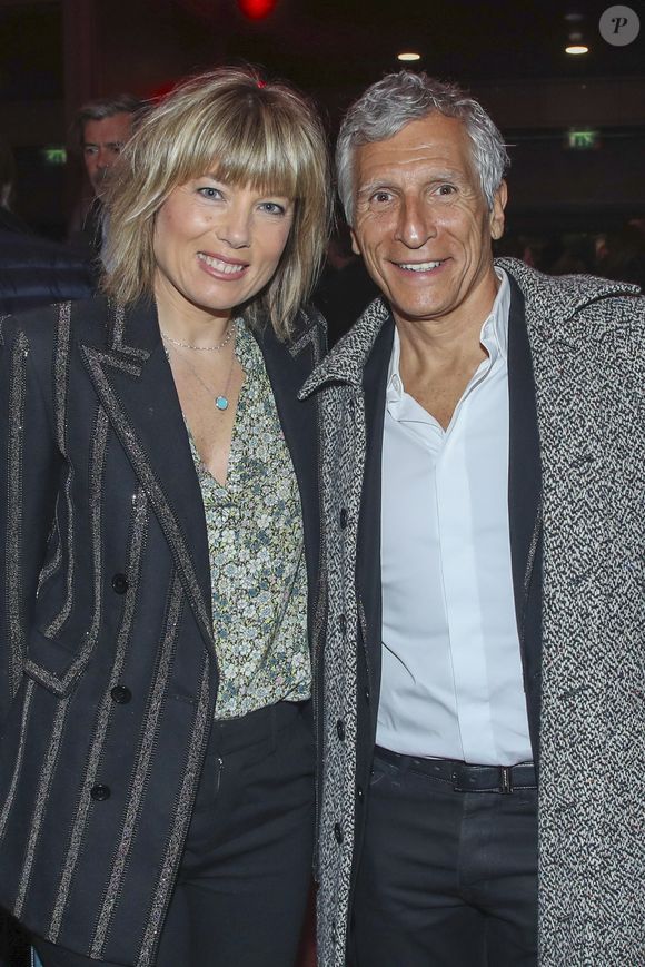Exclusif - Nagui et  sa femme Mélanie Page - Backstage du Gala de la Fondation Recherche Alzheimer placée sous le signe de l’émotion et du partage avec un concert unique sur le thème "2 générations chantent pour la 3ème" à l’Olympia à Paris le 17 mars 2025. © Olivier Borde - Bertrand Rindoff/Bestimage