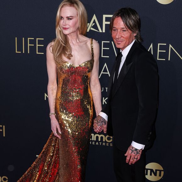 Nicole Kidman et son mari Keith Urban arrivent au 49e gala annuel AFI (American Film Institute) Lifetime Achievement Award Tribute Celebrating Nicole Kidman qui s'est tenu au Dolby Theatre le 27 avril 2024 à Hollywood, Los Angeles, CA, USA. Photo by Xavier Collin/Image Press Agency/ABACAPRESS.COM