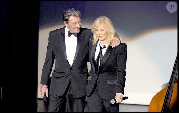 Johnny Hallyday et Sylvie Vartan à L'Olympia de Paris. © Bestimage