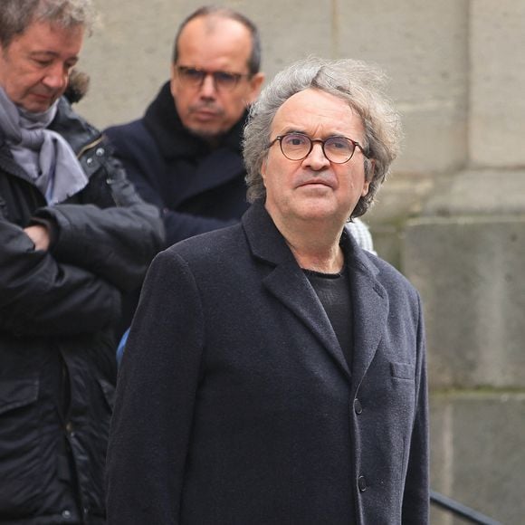 Il a retrouvé l'amour depuis 
Gregoire Bonnet - Sorties des obsèques de Marion Game en l'église Saint Roch à Paris, France, le 31 mars 2023. © Jonathan Rebboah/Panoramic/Bestimage