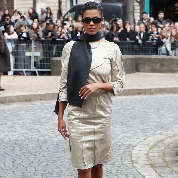 Tina Kunakey - Arrivées au défilé de mode Femmes printemps-été 2025 "Miu Miu" lors de la fashion week de Paris. Le 1er octobre 2024
© Christophe Clovis / Bestimage