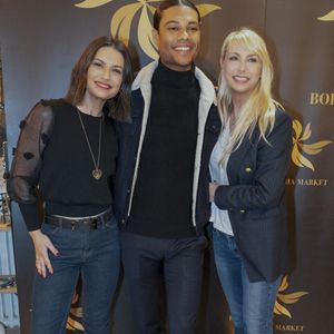 Lucie Bernardoni, Louis, Cécile Chaduteau à la soirée de présentation des collections Printemps/Eté 2024 du Bohemia Market, concept store de créateurs, à Paris, France, le 21 mars 2024. © Tribeca-Van Biesen/Bestimage