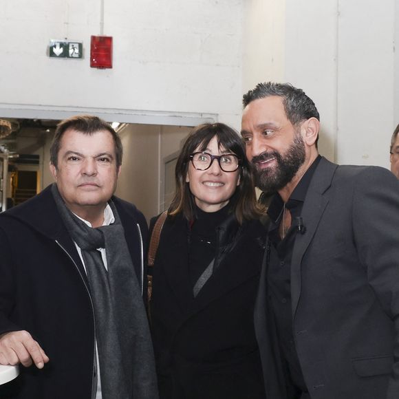 Exclusif - Franck Appietto, Alexia Laroche-Joubert, Cyril Hanouna, Lionel Stan, en backstage de l’émission « TPMP » présentée par C.Hanouna et diffusée en direct sur Youtube et sur toutes les box exceptée Bouygues (SFR, FREE, MyCanal etc), Paris, France, le 03 mars 2025. © Jack Tribeca / Bestimage