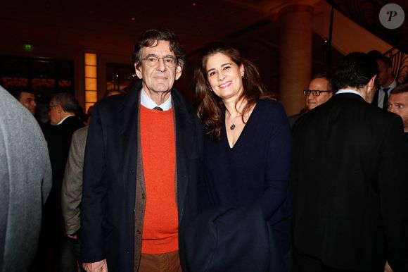 Luc Ferry et sa femme Marie Caroline lors de la grande soirée de l’Iftar de la Paix, organisée par l’Imam Chalgoumi à l’Hotel Le Collectionneur à Paris le 25 mars 2024. © Christophe Clovis / Bestimage