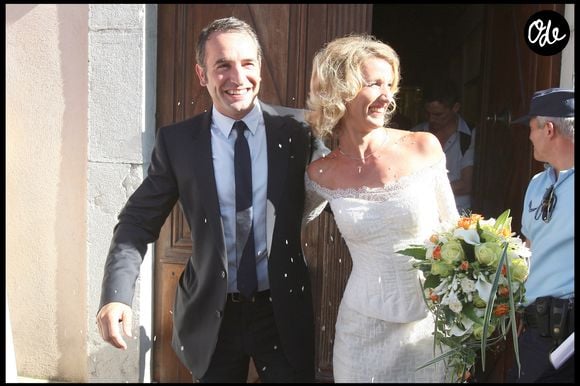 Alexandra Lamy et Jean Dujardin le 25 juillet 2009 à Anduze. © JACOVIDES-MOREAU / BESTIMAGE