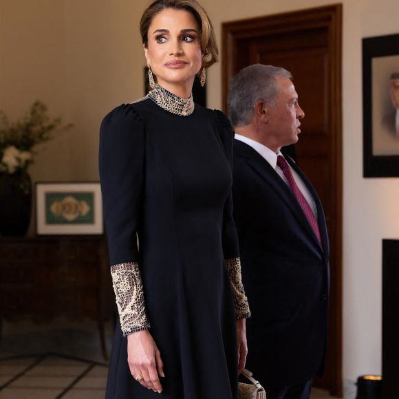 La reine Rania de Jordanie La reine Rania et le roi Abdallah II de Jordanie - Les familles royales au mariage du prince Hussein de Jordanie et de Rajwa al Saif, au palais Zahran à Amman (Jordanie), le 1er juin 2023. Backgrid USA / Bestimage