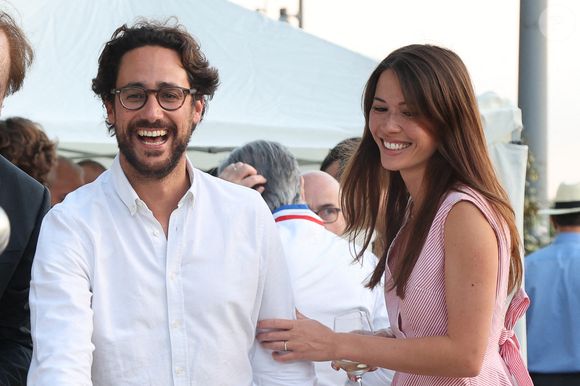 Thomas Hollande, Emilie Broussouloux assistent à la soirée pétanque gastronomique à Paris Yacht Marina le 21 juin 2022 à Paris, France. Photo de Nasser Berzane/ABACAPRESS.COM