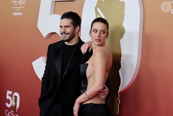 François Civil, Adèle Exarchopoulos - Photocall de la 50ème édition de la cérémonie des César à l'Olympia à Paris, France, le 28 février 2025 © Dominique Jacovides - Olivier Borde / Bestimage