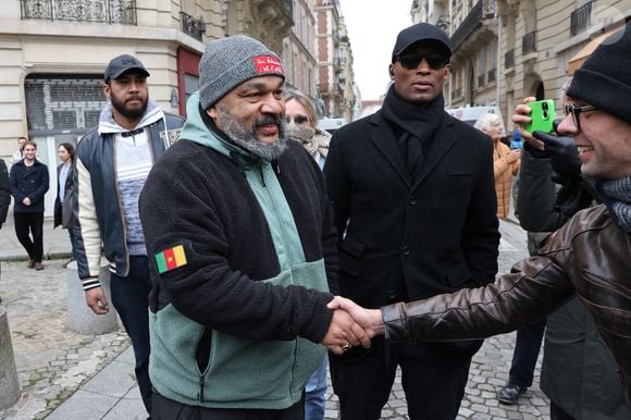 Dieudonné M'Bala M'Bala - Arrivées à l'hommage à Jean-Marie Le Pen en l’église Notre-Dame du Val-de-Grâce à Paris le 16 janvier 2025.

© Cyril Moreau / Bestimage