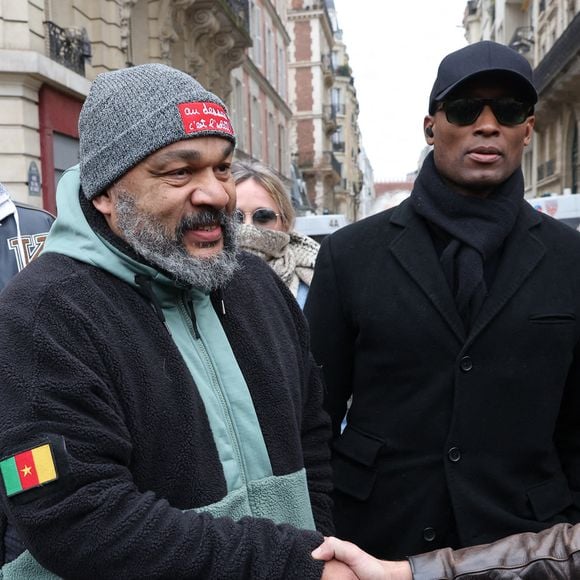Dieudonné M'Bala M'Bala - Arrivées à l'hommage à Jean-Marie Le Pen en l’église Notre-Dame du Val-de-Grâce à Paris le 16 janvier 2025.

© Cyril Moreau / Bestimage